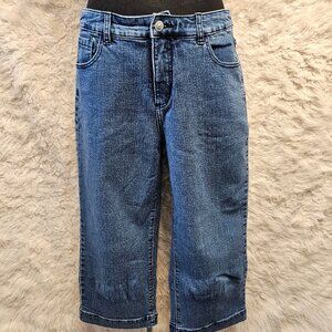 Christine Alexander Women's Blue "Swarovski Crystals" Capri Jeans Size: 10